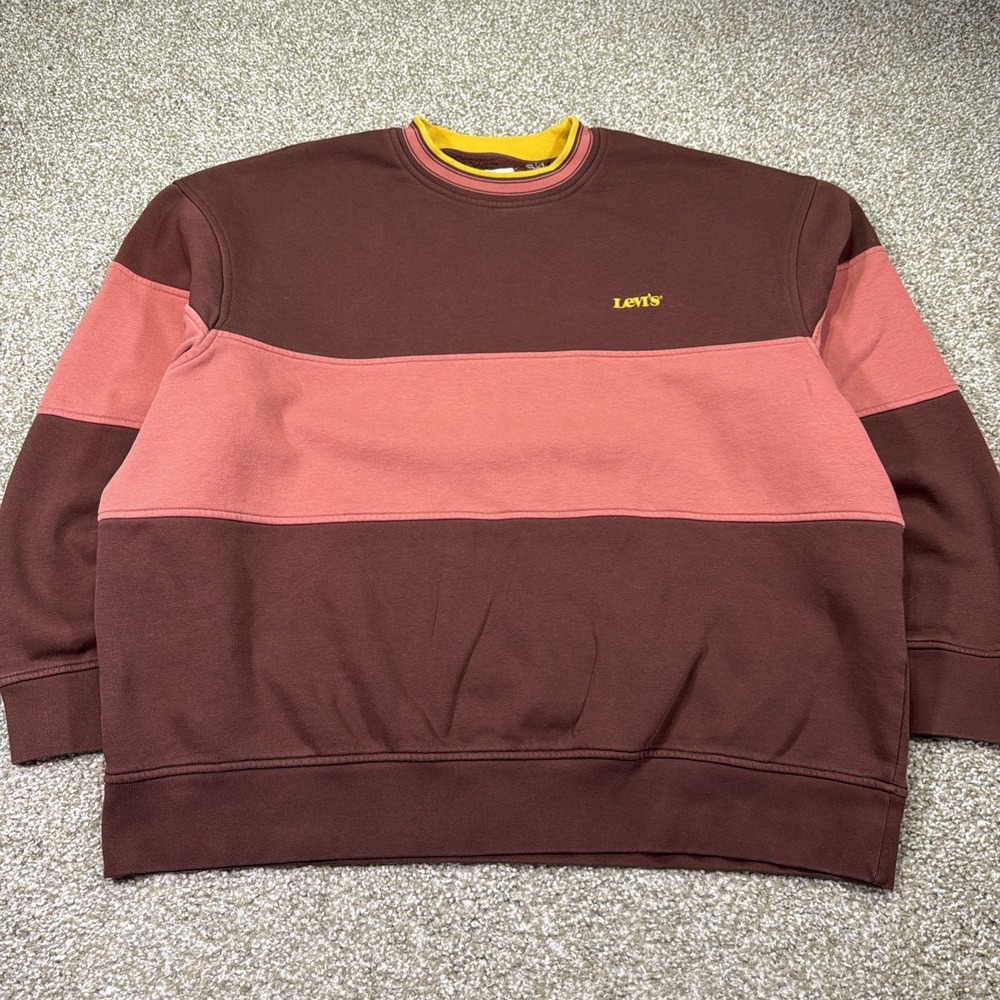 Y2k Levi's Colorblock Sweatshirt Size XXL Spellout Vintage Style Premium Heavy
